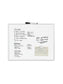 Metal Frame Dry Erase Board, White, White, 20" x 16", 2' or smaller, White, 20" X 16" Size, Set of 1, 812296023560