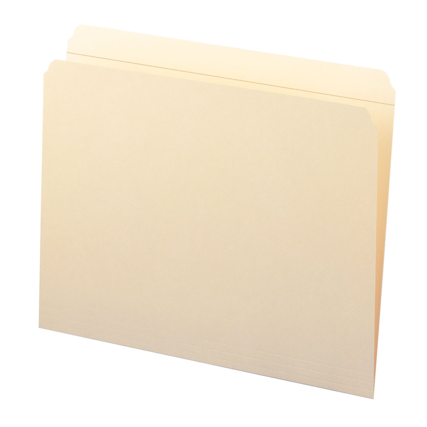 Reinforced Tab File Folders, Straight-Cut Tab, Manila Color, Letter Size, Set of 100, 086486103107