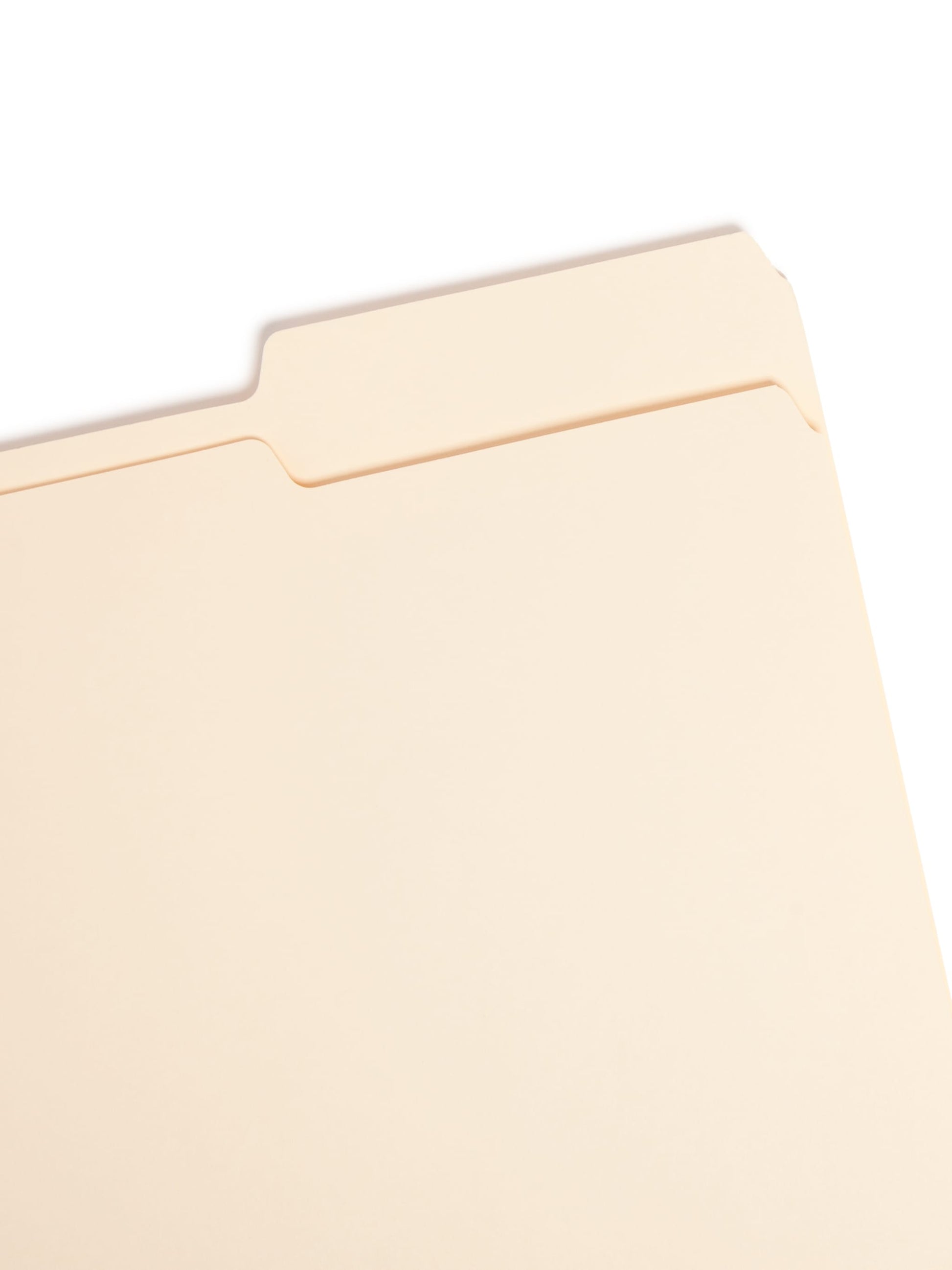 Standard File Folders, 2/5-Cut Right Tab, Manila Color, Letter Size, Set of 100, 086486103855