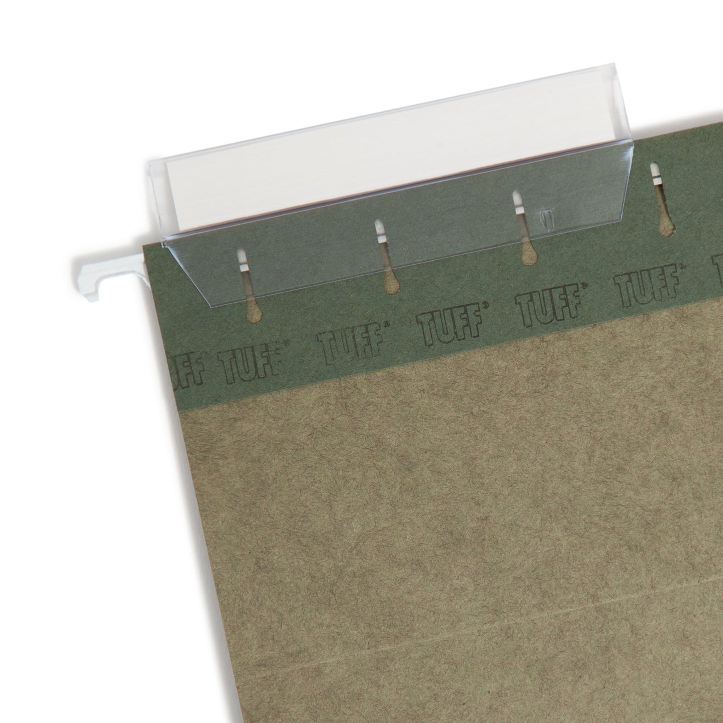 TUFF® Hanging File Folders with Easy Slide® Tabs, Standard Green Color, Letter Size, Set of 20, 086486640367