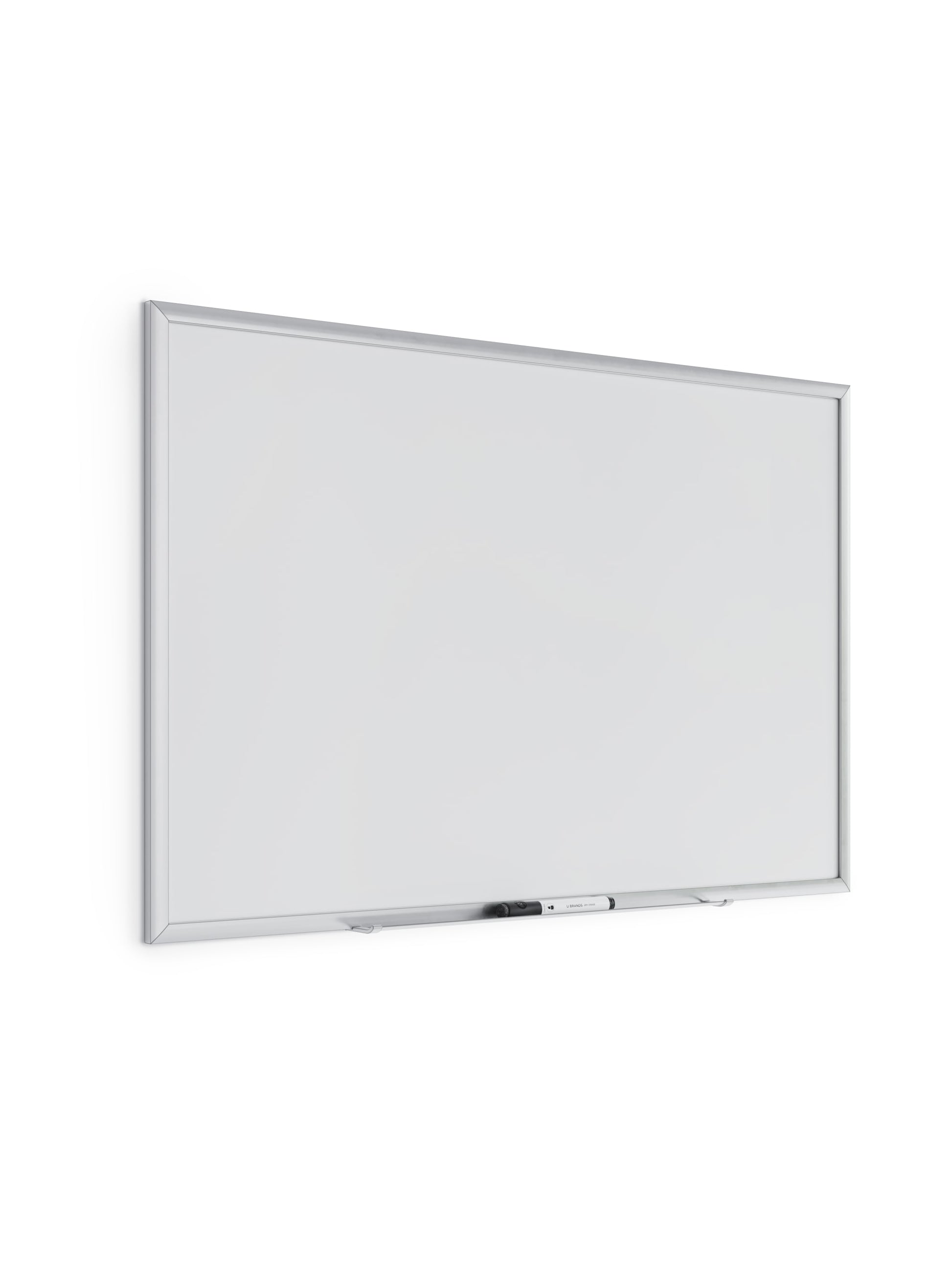 Metal Frame Dry Erase Board, Silver, White, 35" x 23", 3 x 2, White, 35" X 23" Size, Set of 1, 812296020712