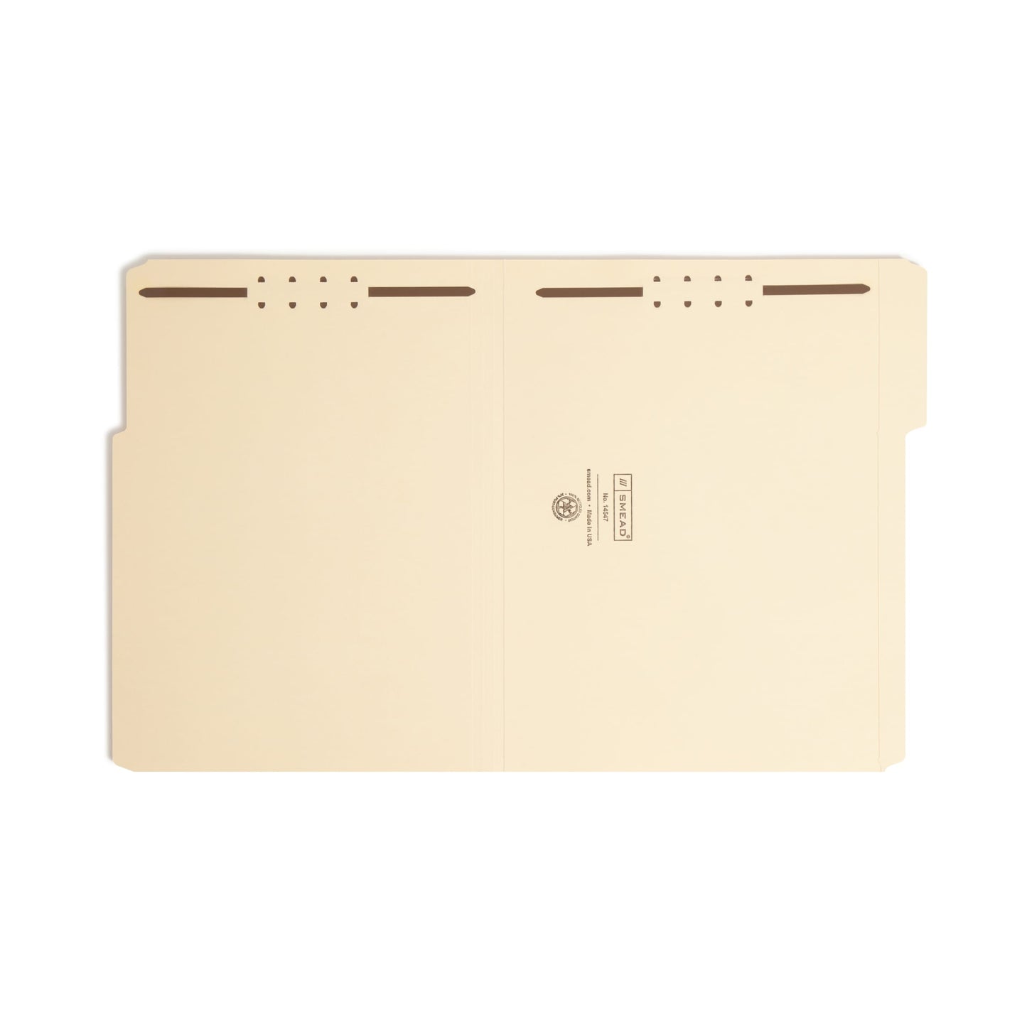 100% Recycled Reinforced Tab Fastener File Folders, Manila Color, Letter Size, Set of 50, 086486145473