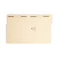 100% Recycled Reinforced Tab Fastener File Folders, Manila Color, Letter Size, Set of 50, 086486145473