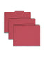 Classification File Folders, 2 Dividers, 2 inch Expansion, Red Color, Letter Size, Set of 10, 30086486140035