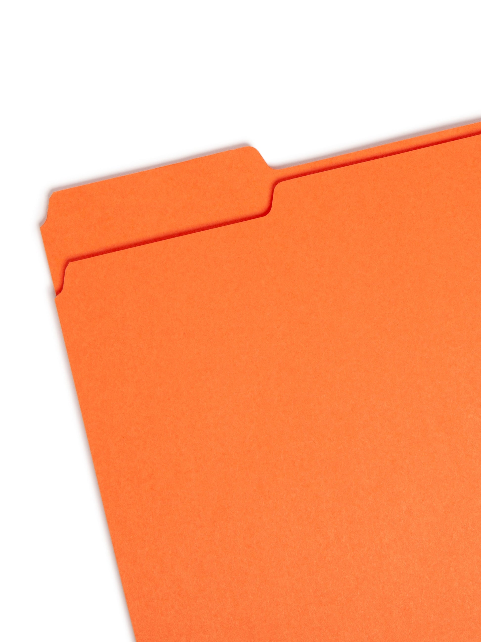 Standard File Folders, 1/3-Cut Tab, Orange Color, Letter Size, Set of 100, 086486125437