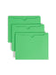 Colored File Jackets, Reinforced Straight-Cut Tab, No Expansion, Green Color, Letter Size, Set of 100, 30086486755031