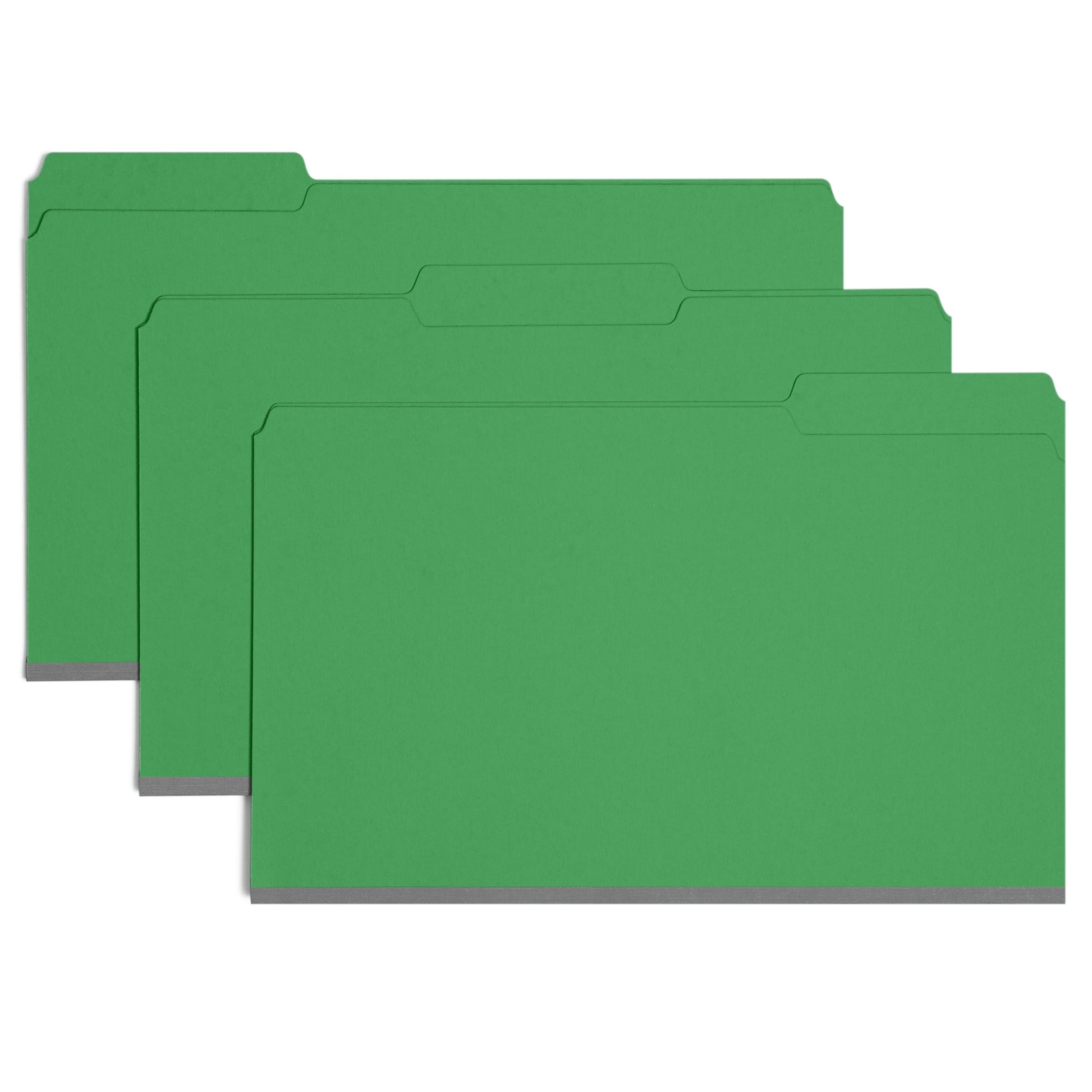 Pressboard File Folder, 1 inch Expansion, 1/3-Cut Tab, Green Color, Legal Size, Set of 25, 086486225465