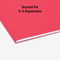 Standard Hanging File Folders with 1/5-Cut Tabs, Red Color, Letter Size, Set of 25, 086486640671