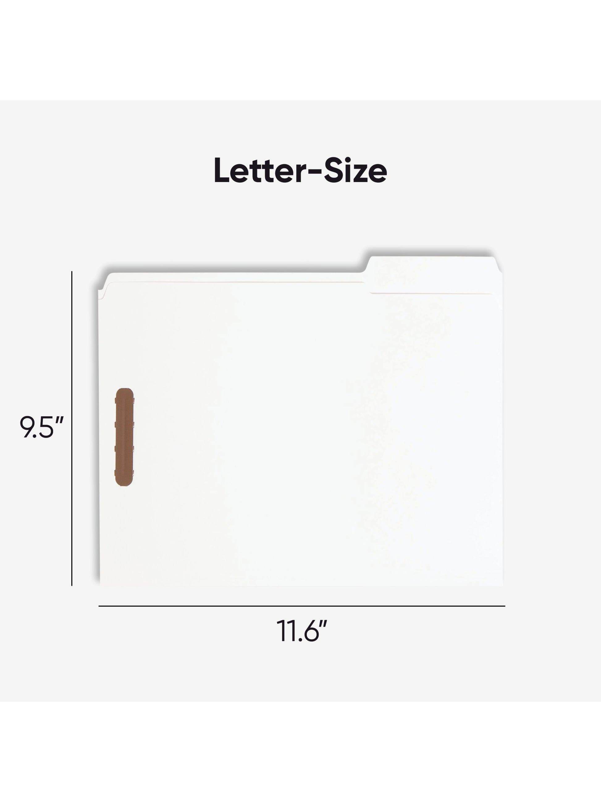 Reinforced Tab Fastener File Folders, 1/3-Cut Tab, 2 FastenersReinforced Tab Fastener File Folders, 1/3 Cut, White, Letter, White, Letter Size, Set of 50, 086486128407