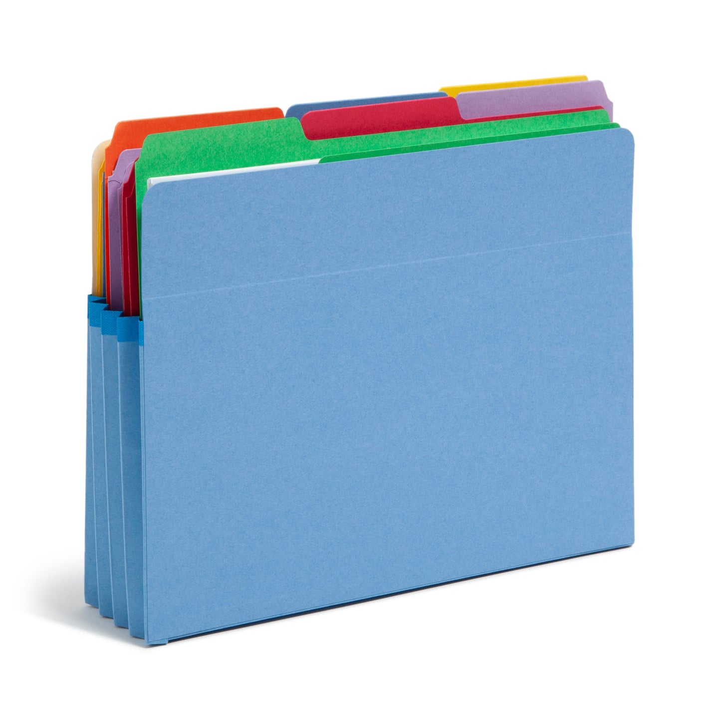 File Pockets, 3-1/2 inch Expansion, Straight-Cut Tab, Blue Color, Letter Size, Set of 25, 30086486732254
