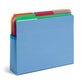 File Pockets, 3-1/2 inch Expansion, Straight-Cut Tab, Blue Color, Letter Size, Set of 25, 30086486732254