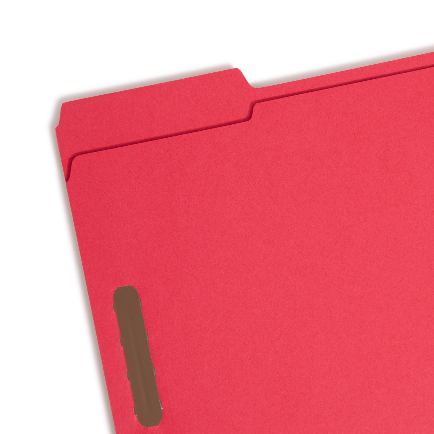 Reinforced Tab Fastener File Folders, 1/3-Cut Tab, 2 Fasteners, Red Color, Letter Size, Set of 50, 086486127400