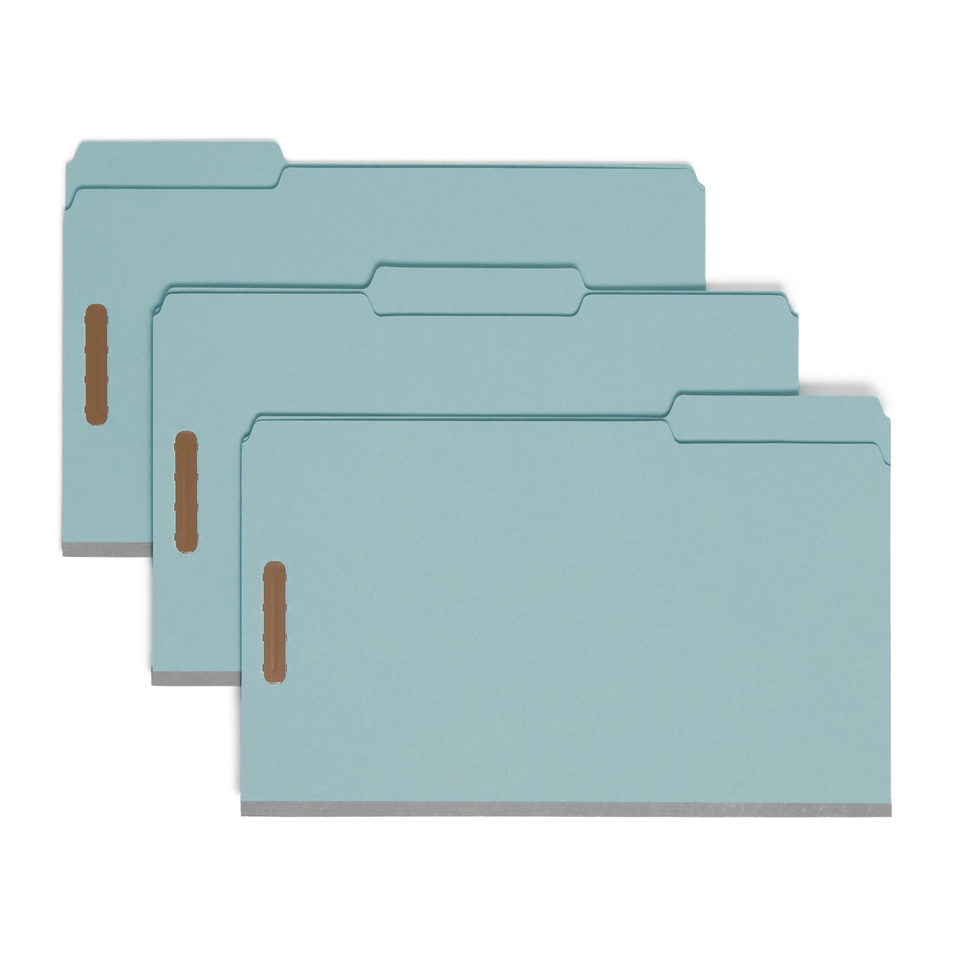 Pressboard Fastener File Folders, 2 inch Expansion, Blue Color, Legal Size, Set of 25, 086486200011