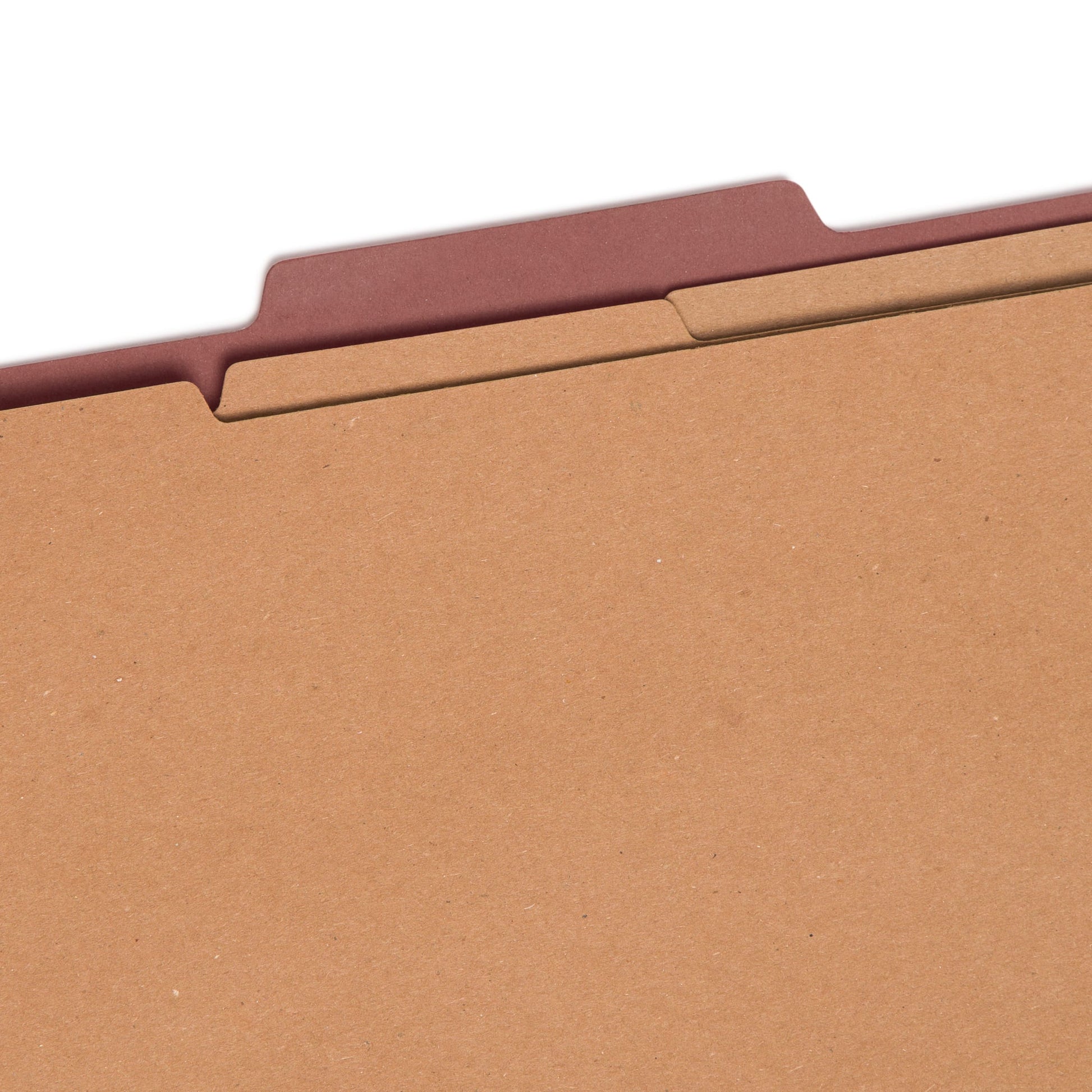 SafeSHIELD® Pressboard Classification File Folders, 3 Dividers, 3 inch Expansion, 2/5-Cut Tab, Red Color, Letter Size, Set of 10, 30086486140929