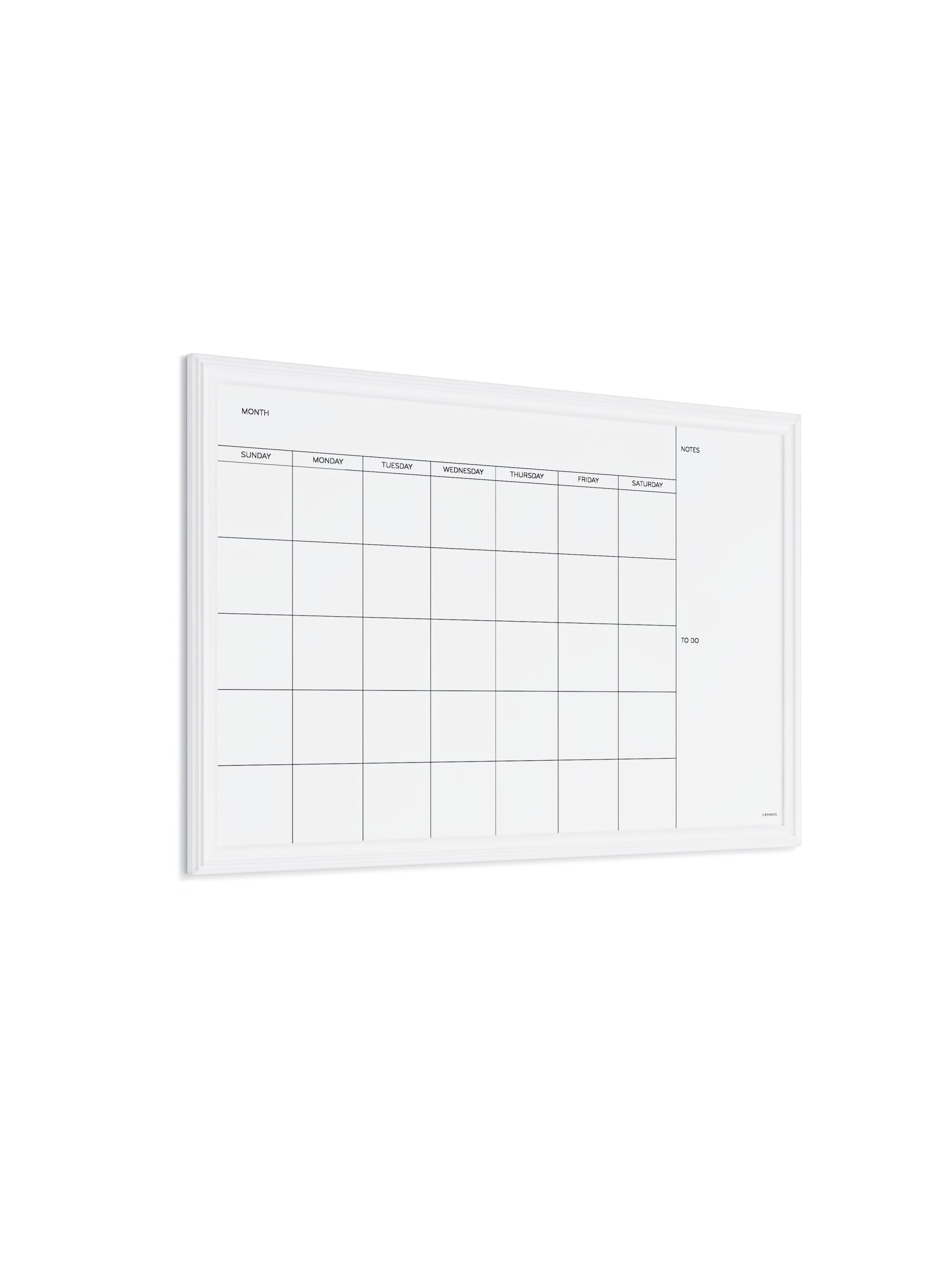 Decor Frame Dry Erase Calendar Board, White, White, 30" x 20", 3 x 2, White, 30" X 20" Size, Set of 1, 817894020751