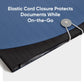 Poly Expanding Files with Flap, 12 Pockets, Wave Pattern, Blue Color, Letter Size, Set of 1, 086486708630