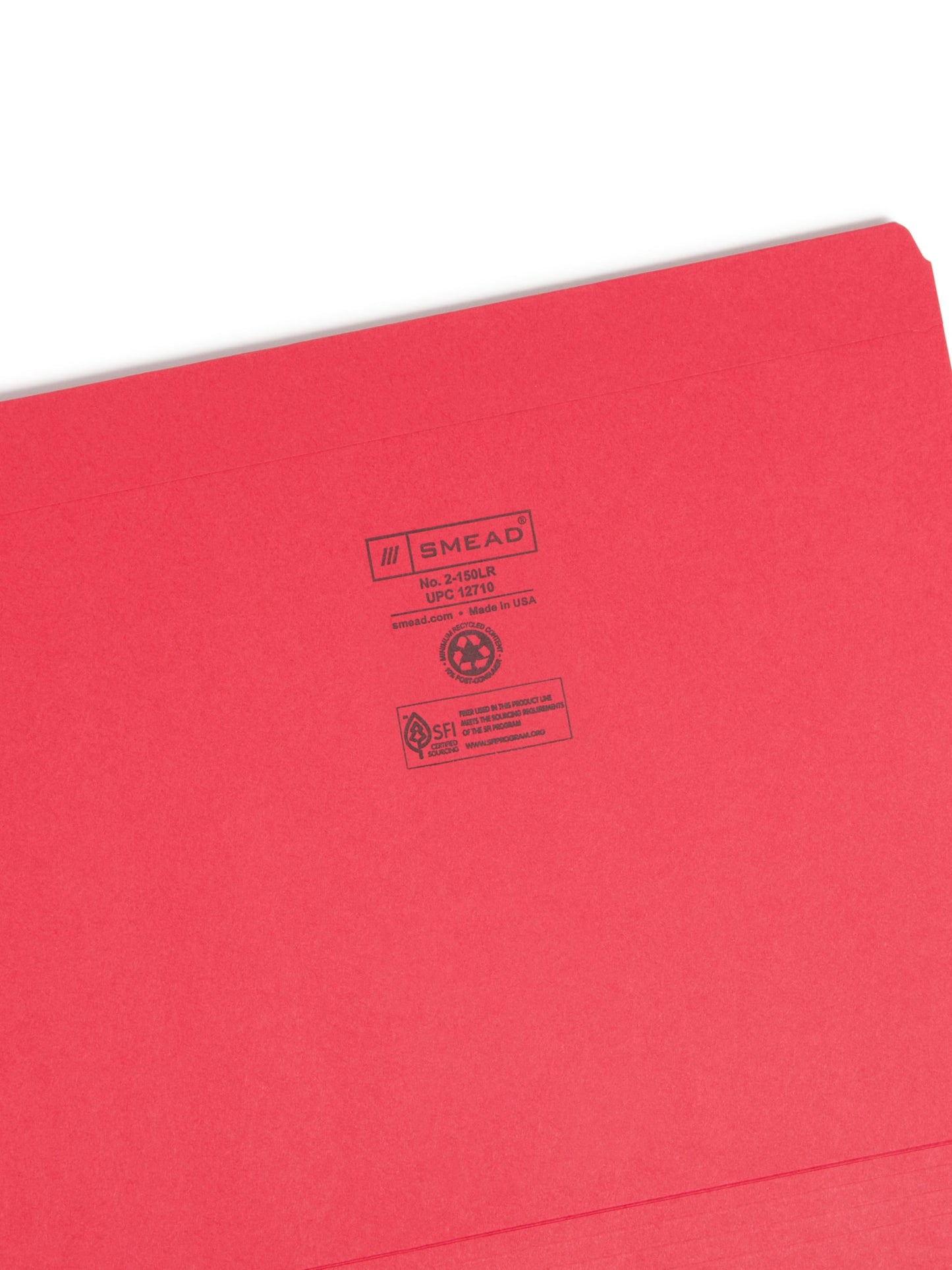 Reinforced Tab File Folders, Straight-Cut Tab, Red Color, Letter Size, Set of 100, 086486127103