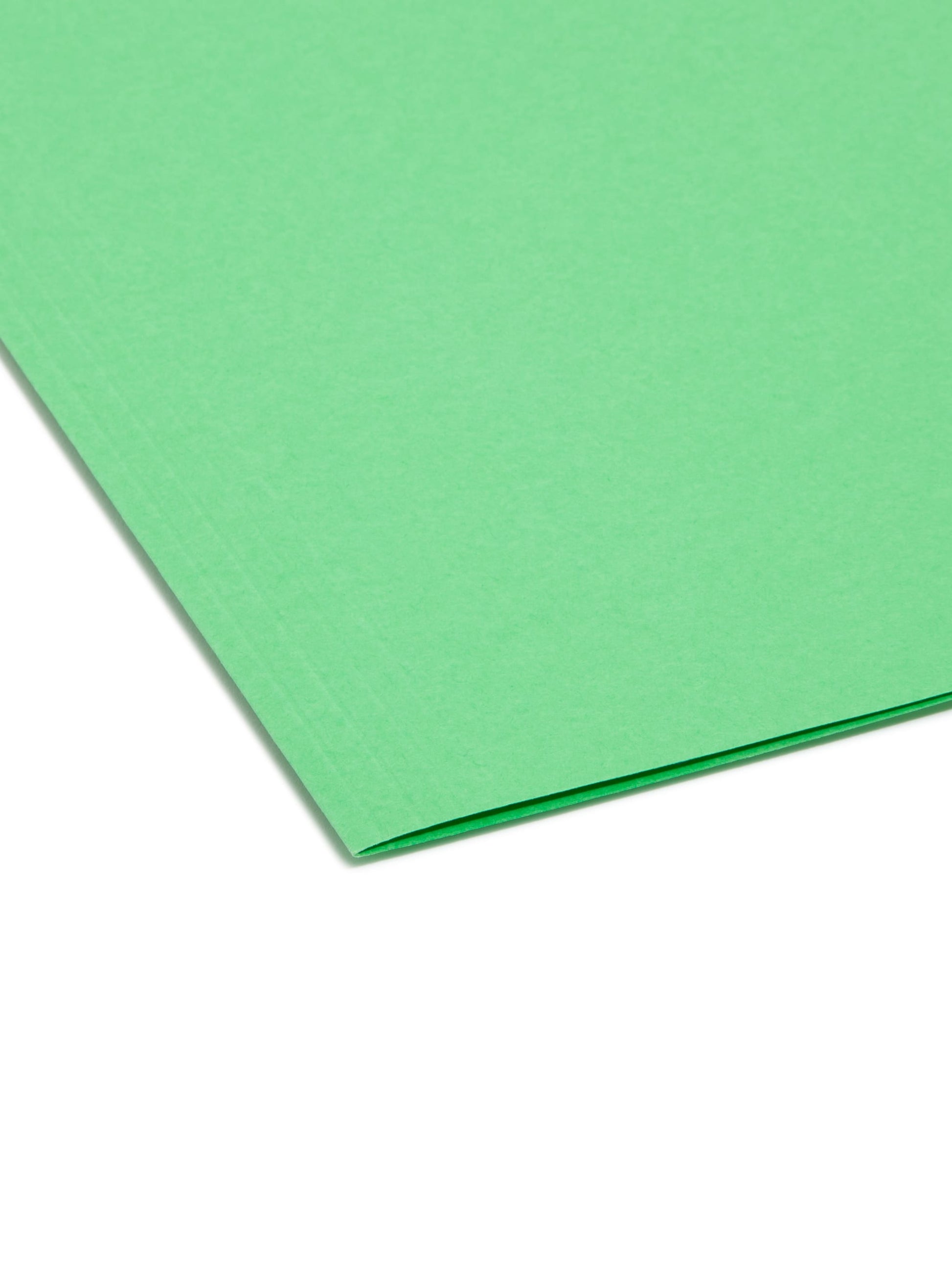Standard Hanging File Folders with 1/3-Cut Tabs, Green Color, Letter Size, Set of 25, 086486640220