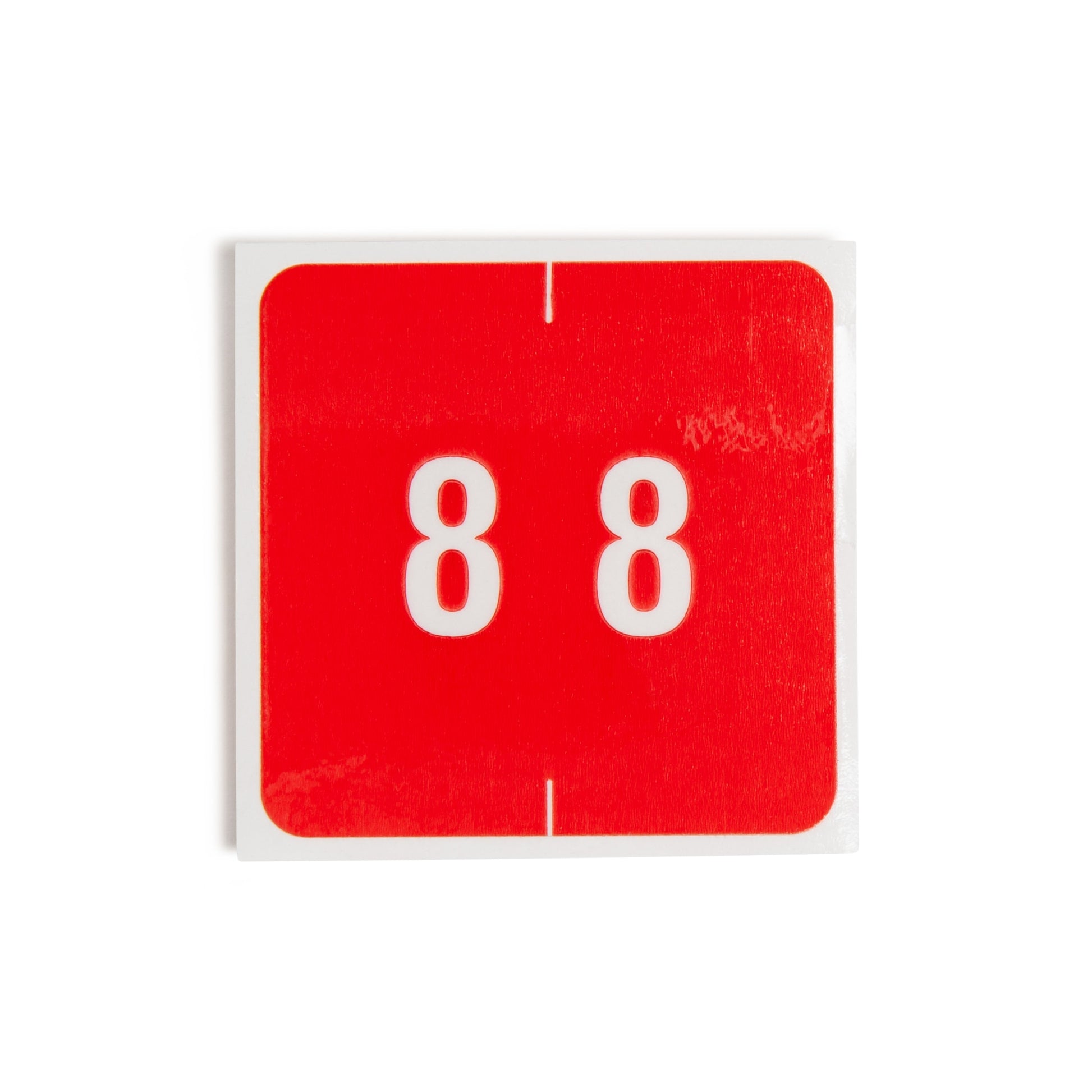DCC Color-Coded Numeric Labels - Rolls, Red Color, 1-1/2" X 1-1/2" Size, Set of 250, 086486674287
