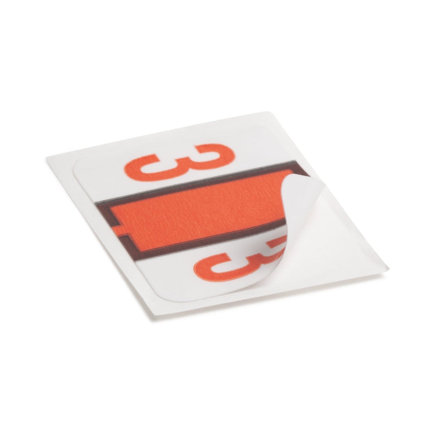 BCCRN Bar Style Color-Coded Numeric Labels, 0-9 Rolls, Dark Orange Color, 1-1/4" X 1" Size, Set of 50, 086486673730