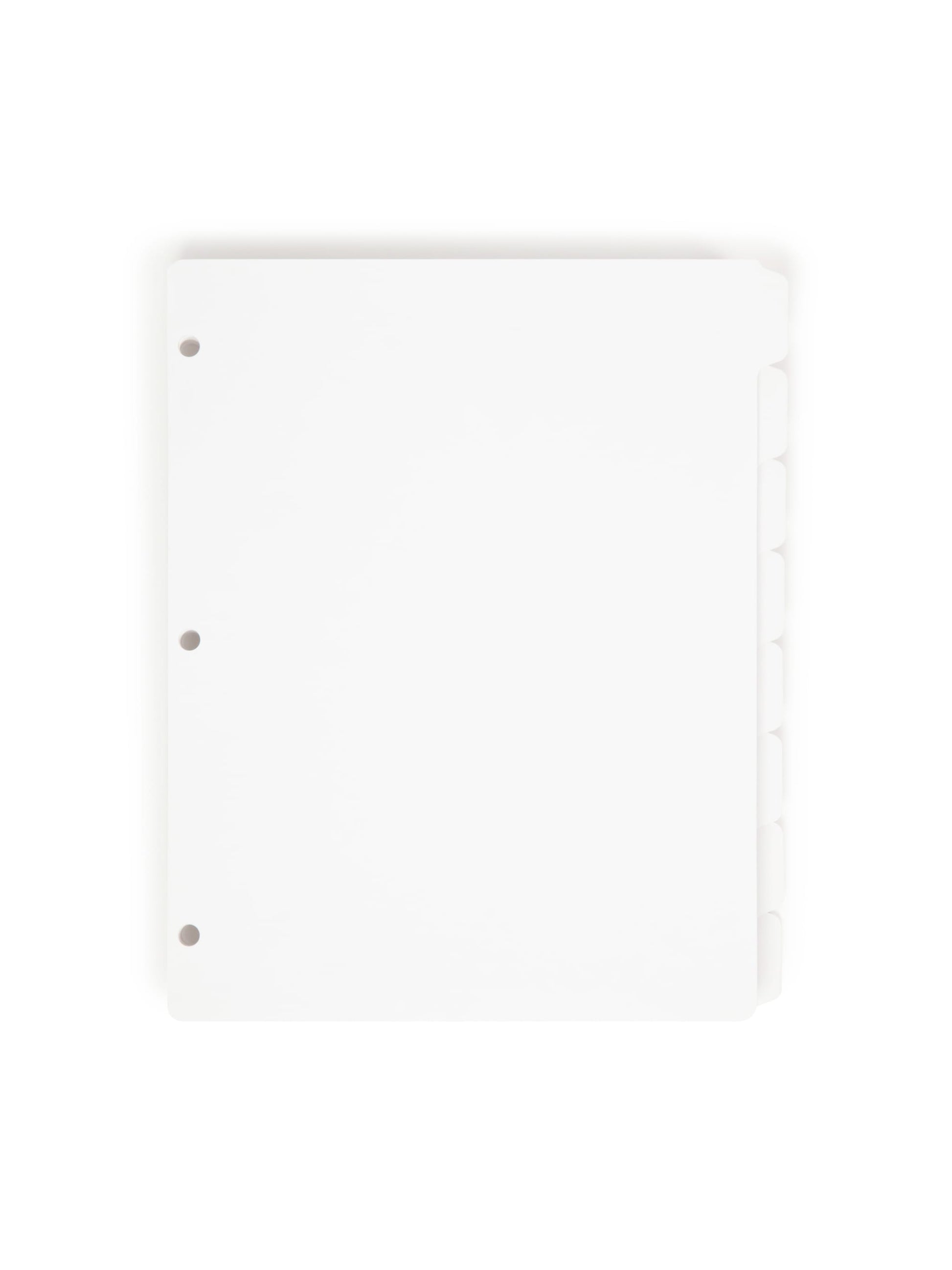 Three-Ring Binder Index Dividers, 8 Sets of 5 Dividers Each, 1/8-Cut Tabs, White Color, Letter Size, Set of 0, 30086486894181