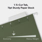 Standard Hanging File Folders with 1/5-Cut Tabs, Standard Green Color, Legal Size, Set of 25, 086486641555