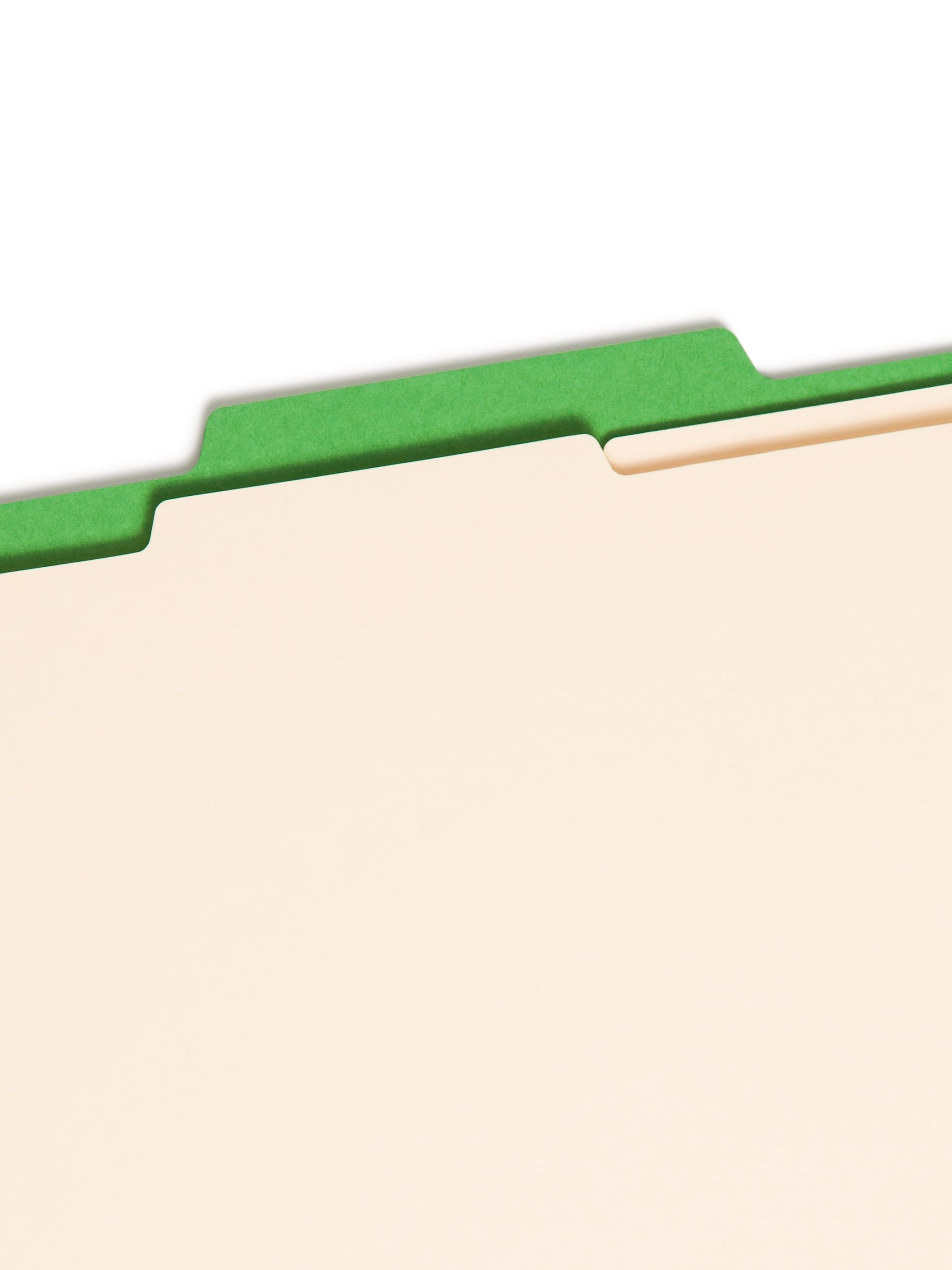 Classification File Folders, 2 Dividers, 2 inch Expansion, Green Color, Letter Size, Set of 10, 30086486140028
