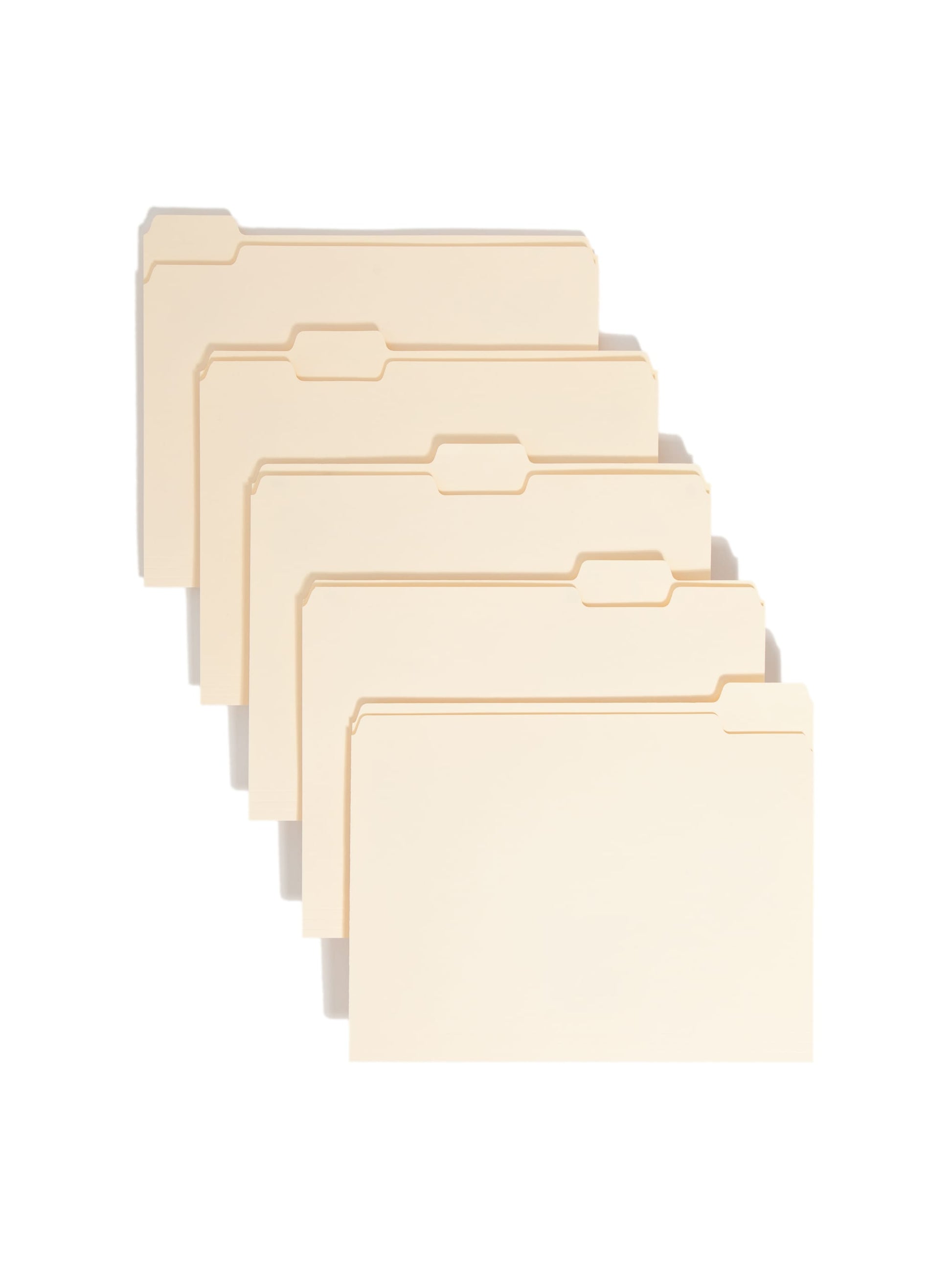 Standard File Folders, 1/5-Cut Tab, Manila Color, Letter Size, Set of 100, 086486103503