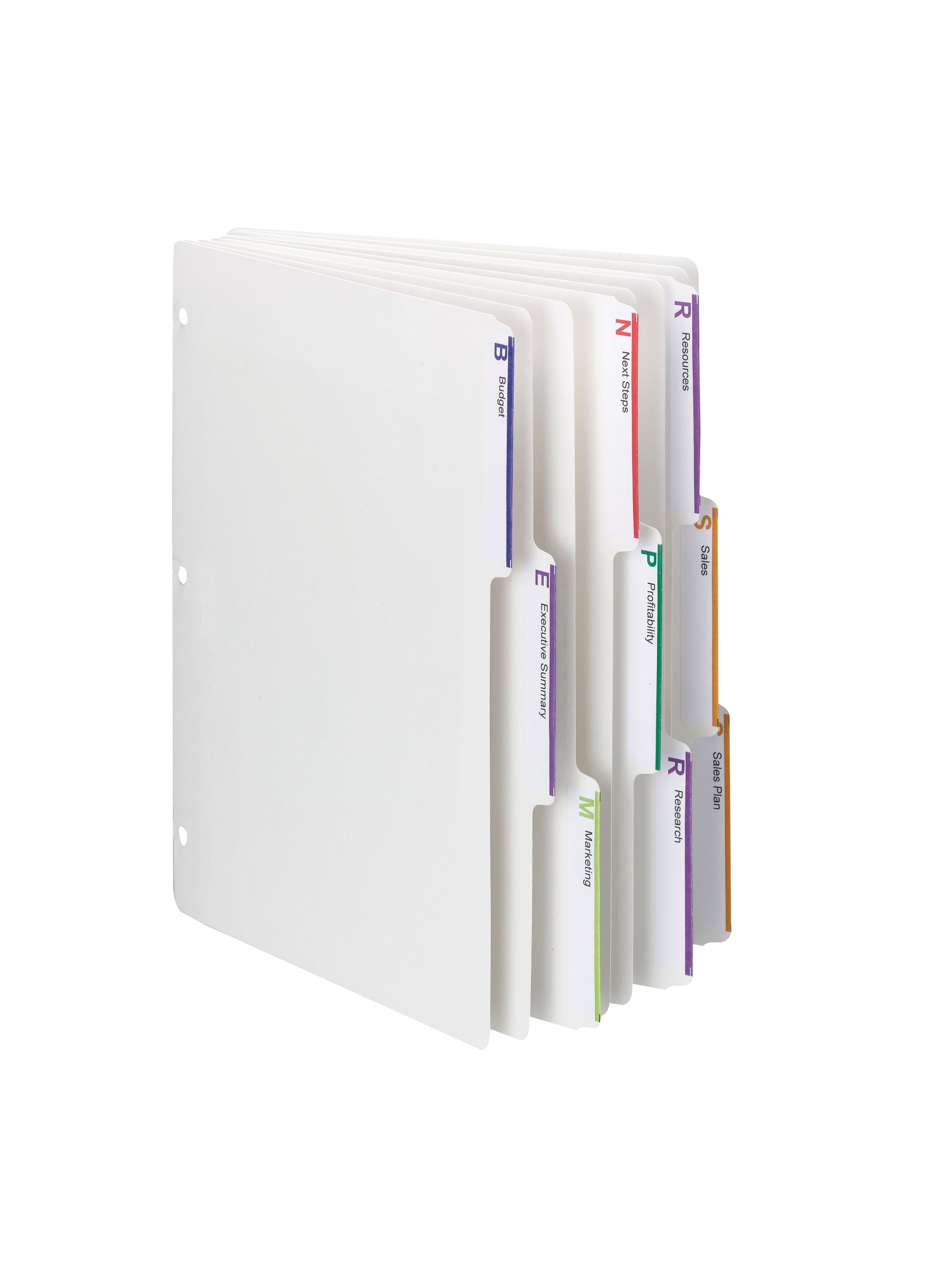 Viewables® Three-Ring Binder Dividers, White Color, Letter Size, Set of 0, 30086486894136