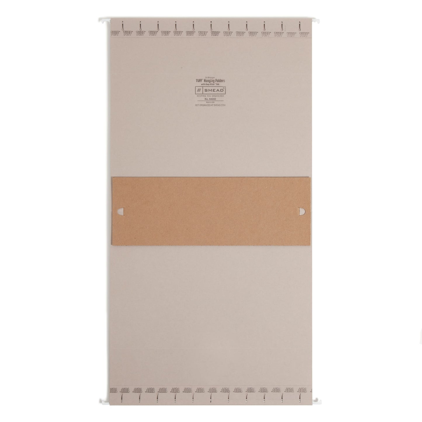 TUFF® Hanging Box Bottom File Folders with Easy Slide® Tabs, 4 inch Expansion, Gray Color, Letter Size, Set of 1, 086486642422