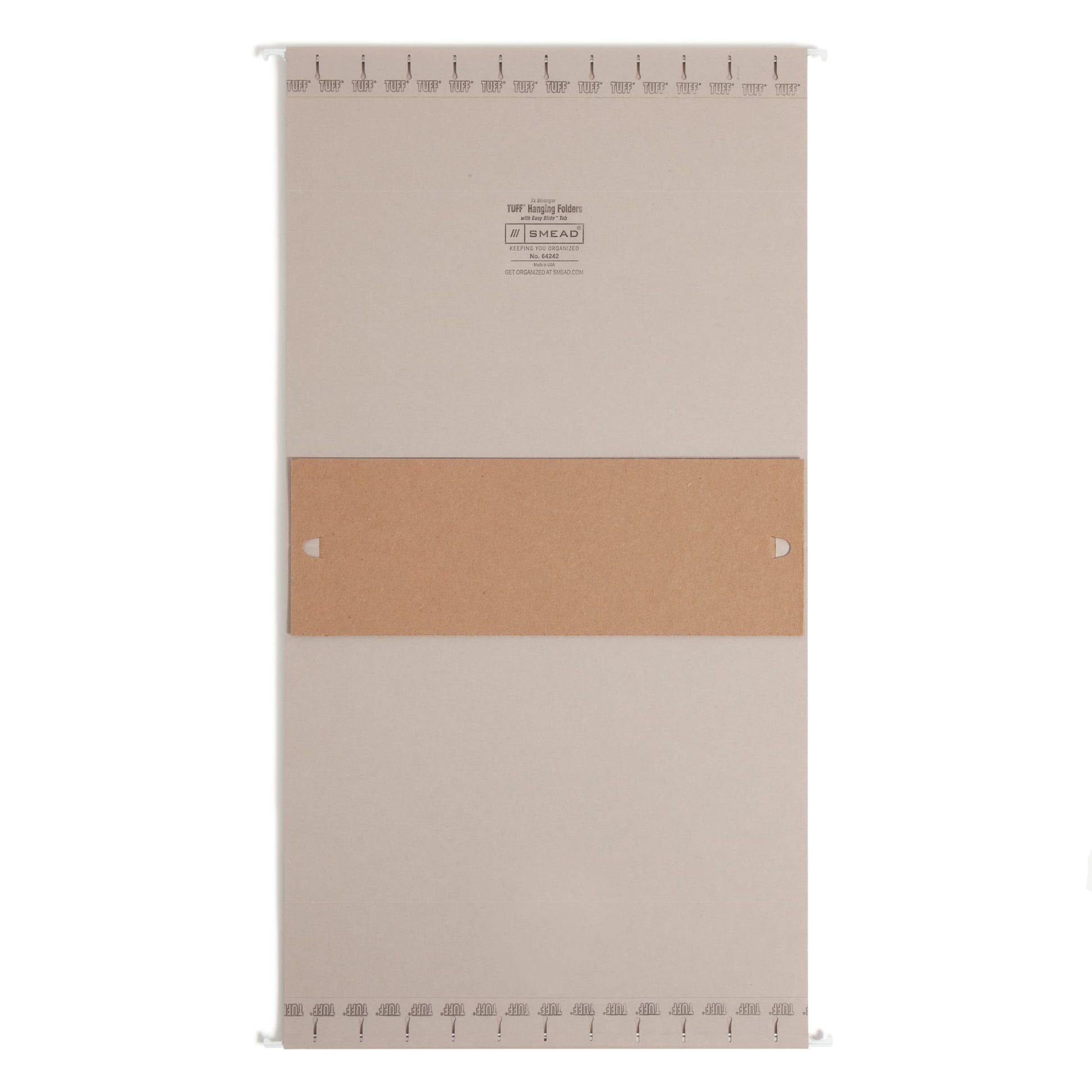 TUFF® Hanging Box Bottom File Folders with Easy Slide® Tabs, 4 inch Expansion, Gray Color, Letter Size, Set of 1, 086486642422