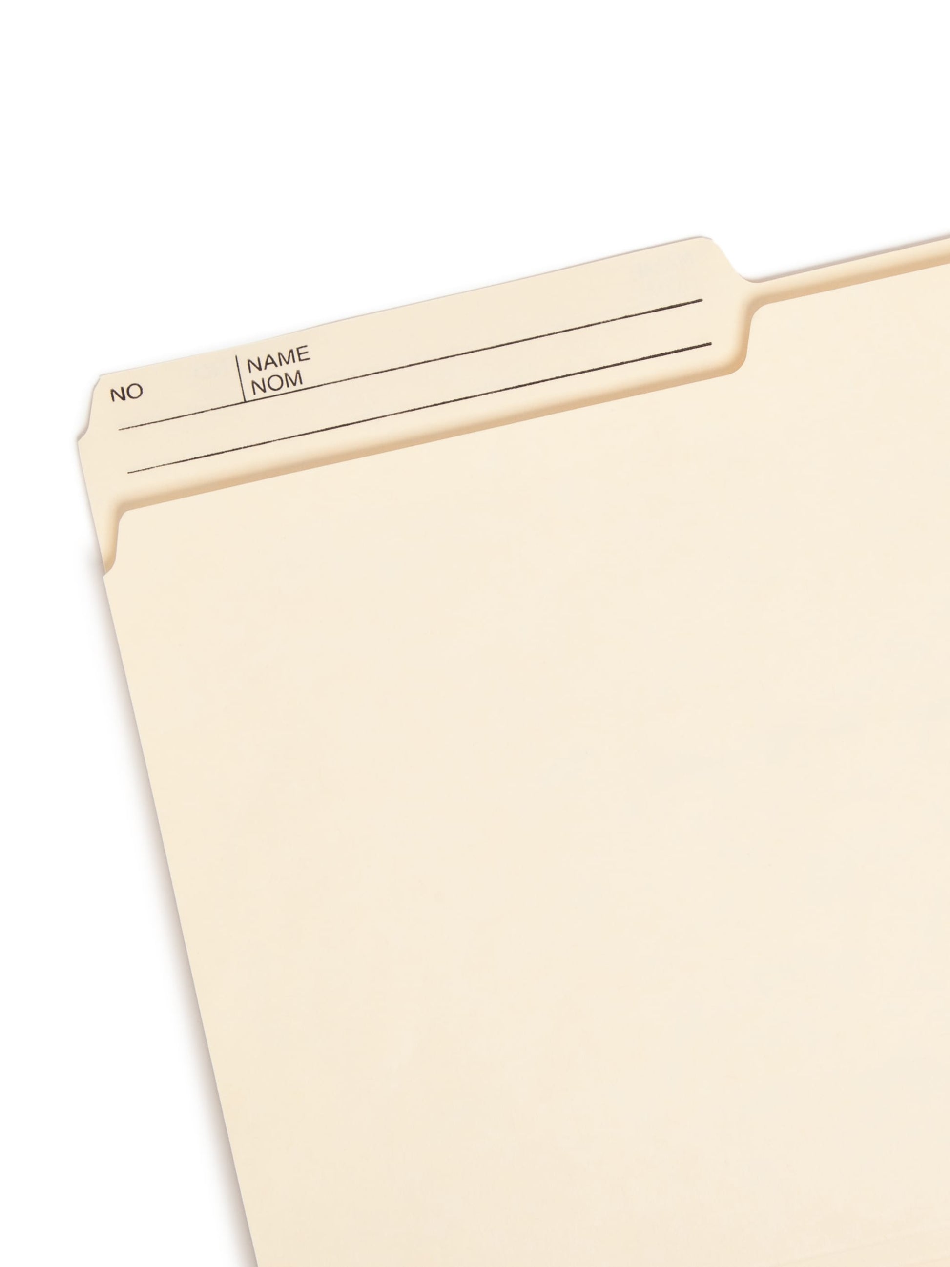 Reversible Printed Tab File Folders, 1/2-Cut Tab, 9 1/2 pt., Manila Color, Letter Size, Set of 100, 086486101455