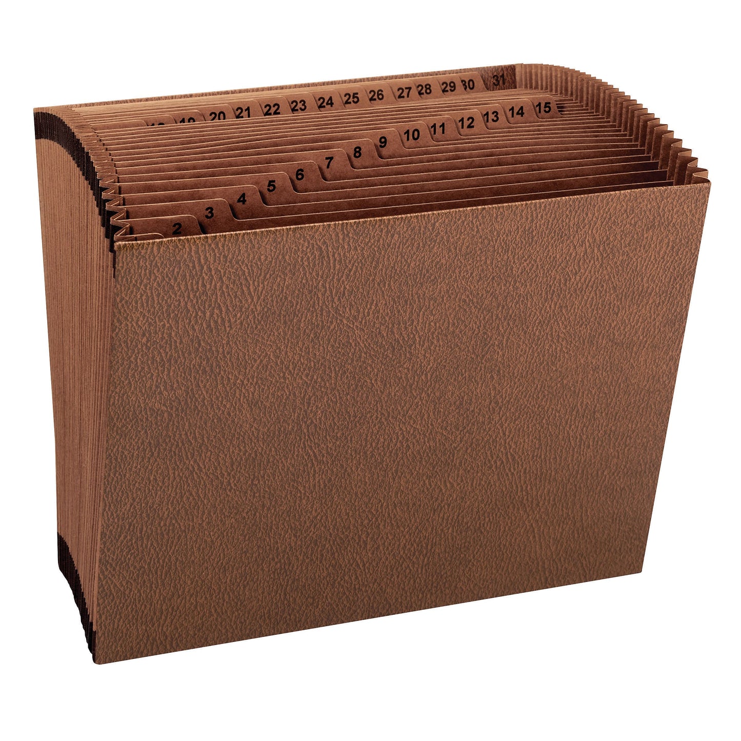 TUFF® Expanding Files, 12 Pockets, Daily 1-31, Brown Color, Letter Size, Set of 1, 086486704670