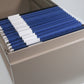 Standard Hanging File Folders with 1/5-Cut Tabs, Navy Color, Letter Size, Set of 25, 086486640572