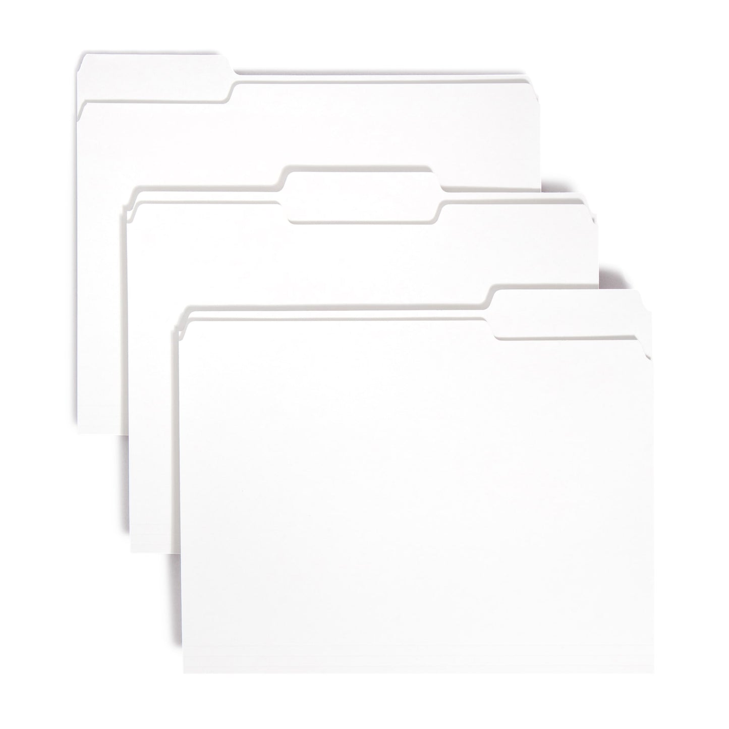 Standard File Folders, 1/3-Cut Tab, White Color, Letter Size, Set of 100, 086486128438