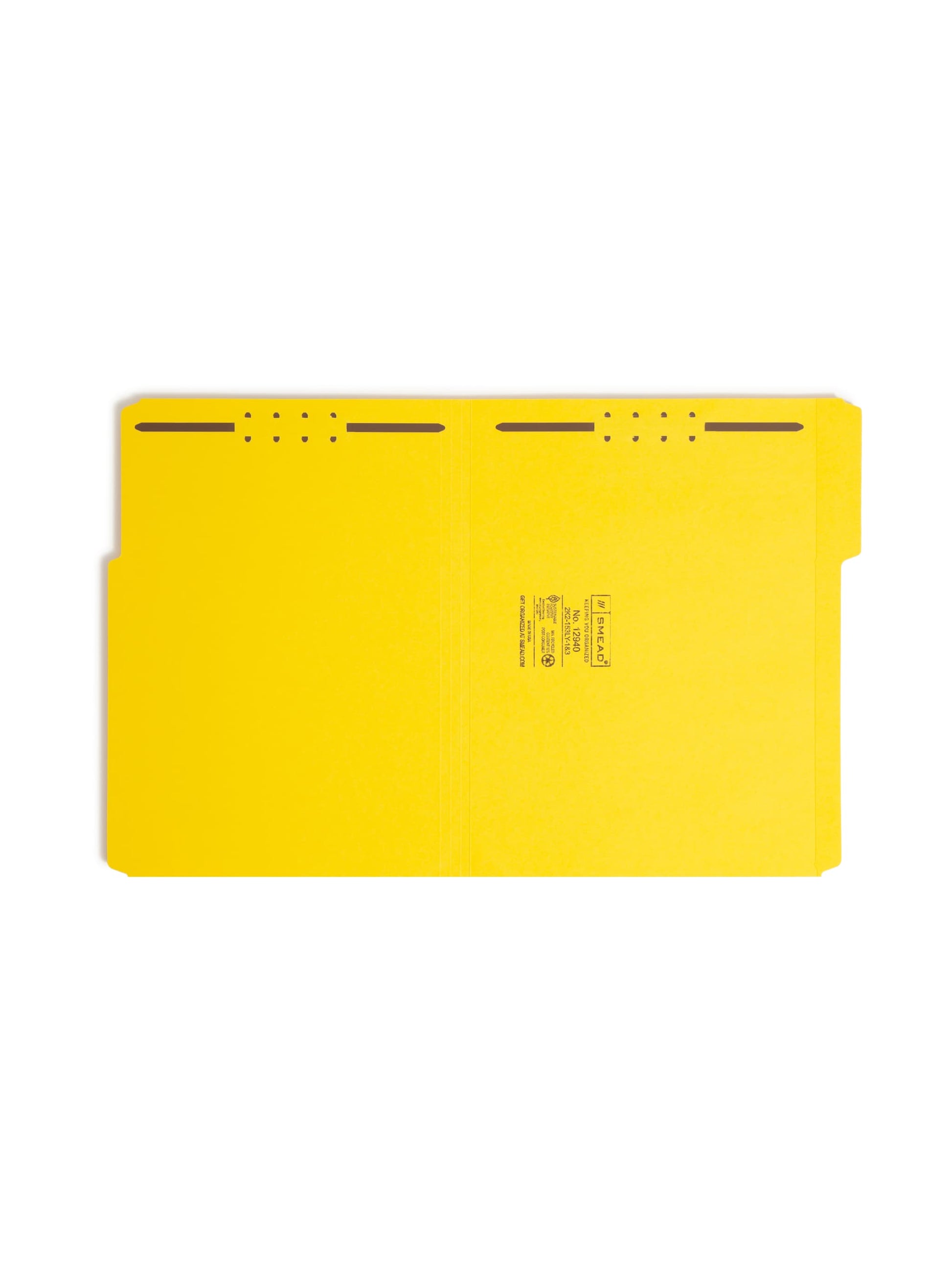 Reinforced Tab Fastener File Folders, 1/3-Cut Tab, 2 FastenersReinforced Tab Fastener File Folders, 1/3 Cut, Yellow, Letter, Yellow, Letter Size, Set of 50, 086486129404