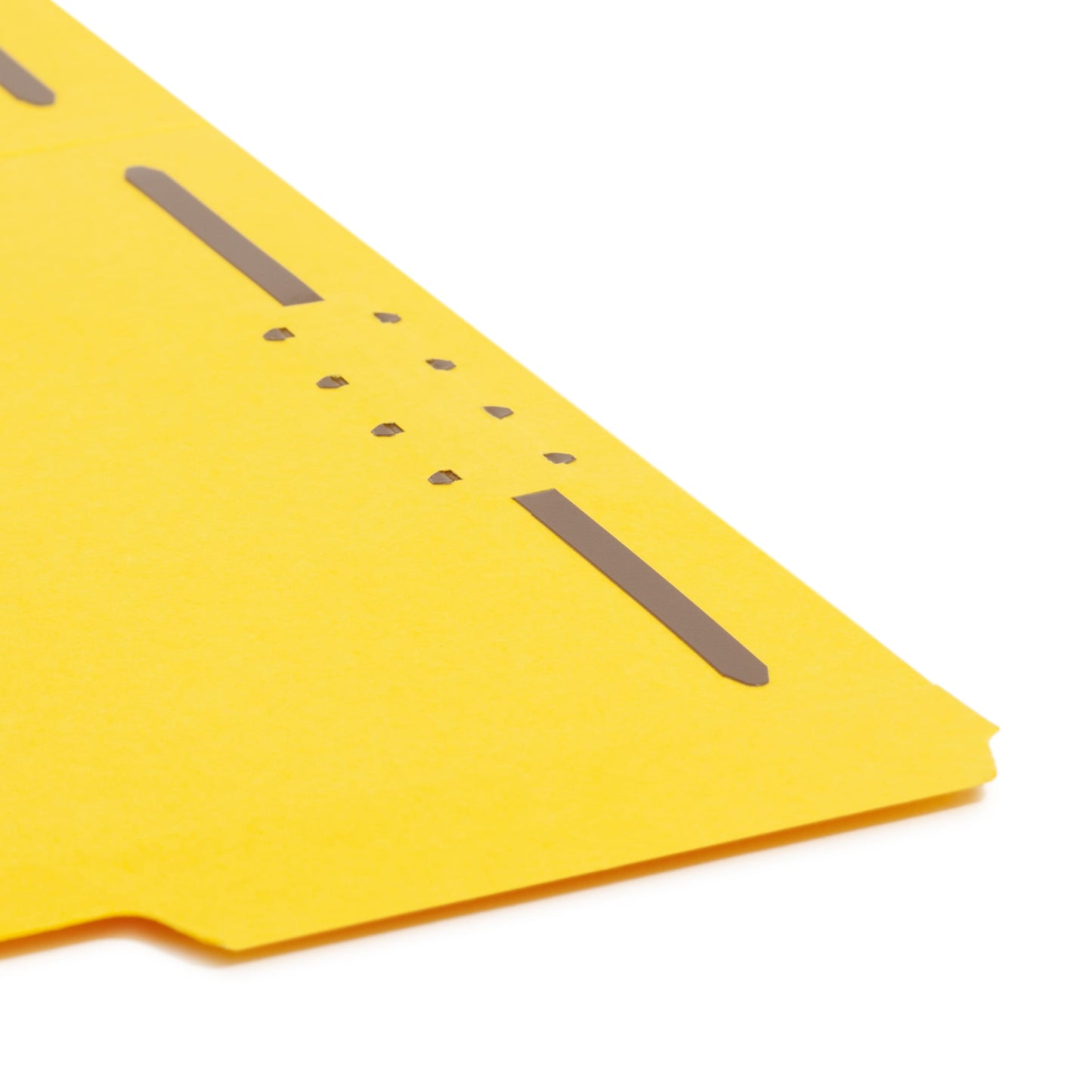 Reinforced Tab Fastener File Folders, 1/3-Cut Tab, 2 Fasteners, Yellow Color, Letter Size, Set of 50, 086486129404