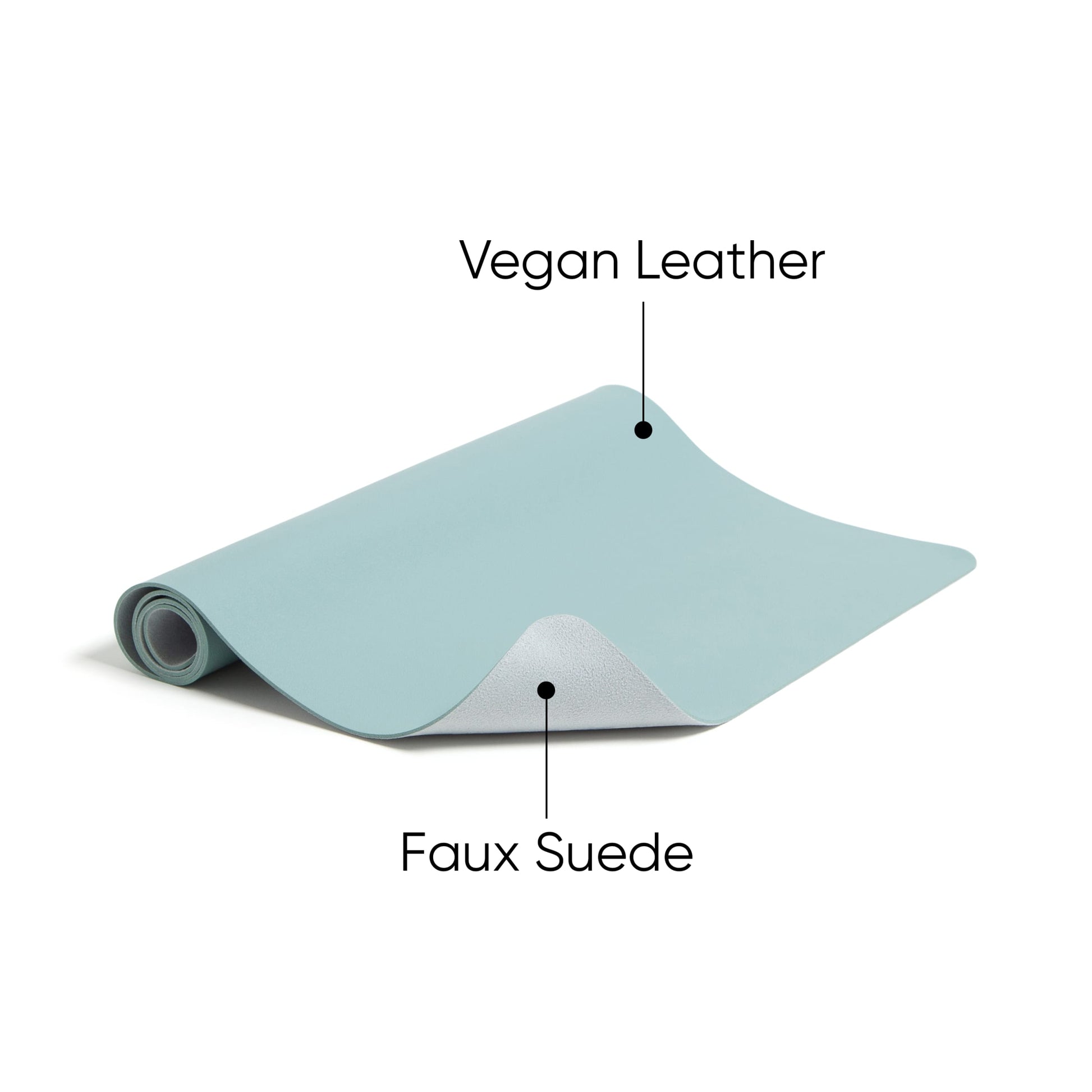 Vegan Leather Desk Pad, Superior Blue Color, 36"X17" Size, Set of 1, 086486648301
