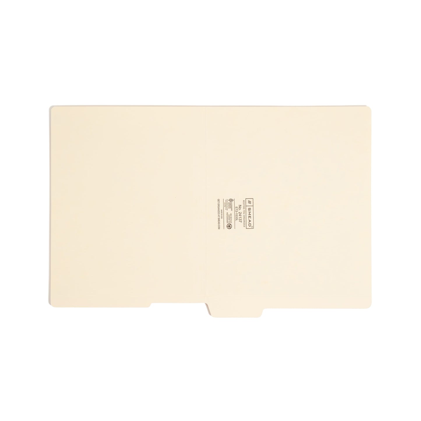 Shelf-Master® Reinforced Tab End Tab File Folders, 1/3-Cut Tab, Bottom Position, Manila Color, Letter Size, Set of 100, 086486241373
