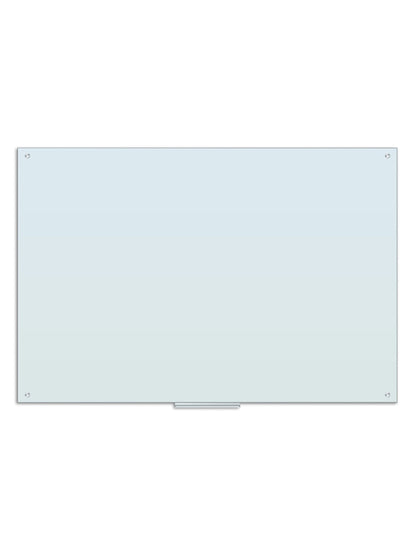 U Brands Frameless Non-Magnetic Glass Dry Erase Board, 72" x 48" Frosted White (Actual Size 70" x 47")