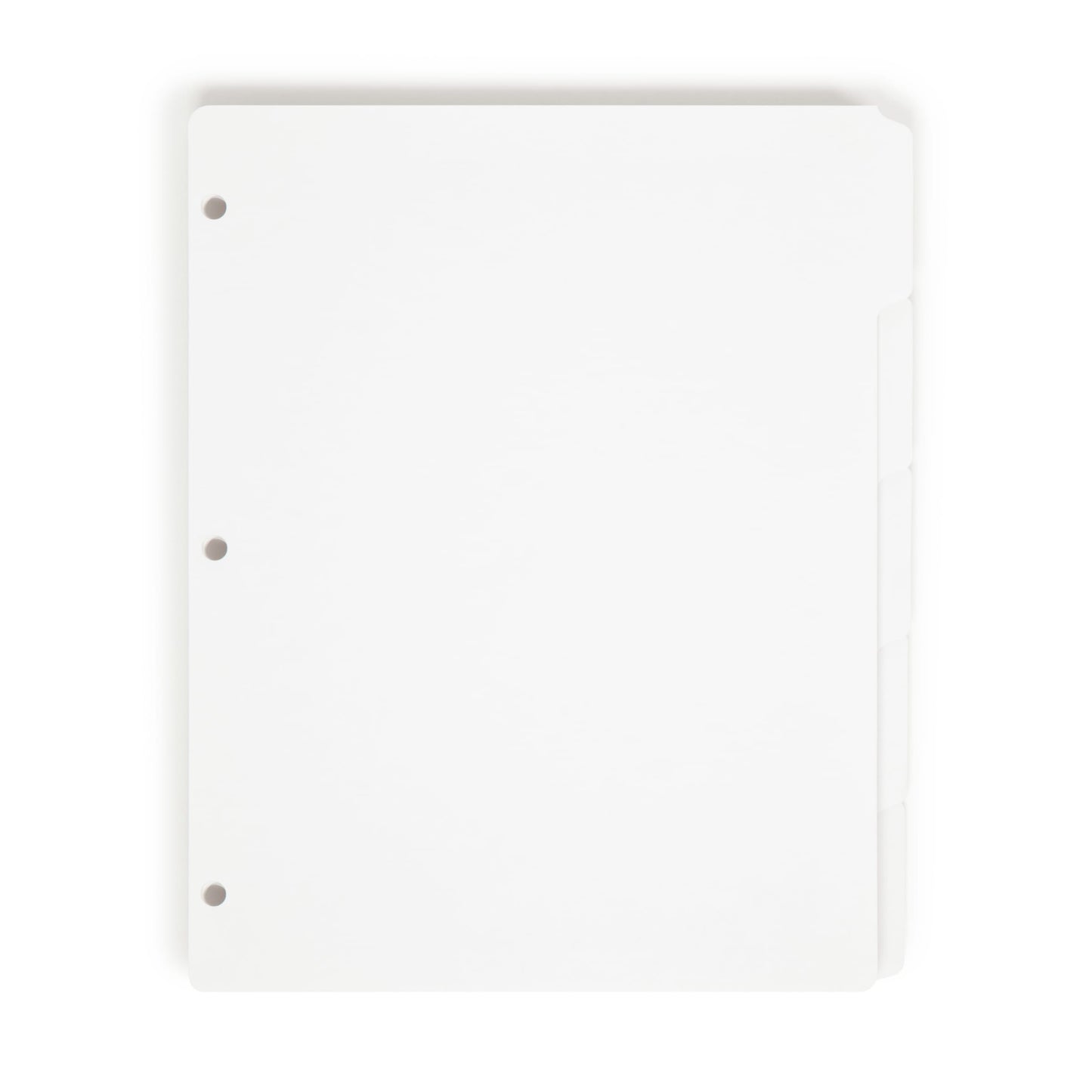 Three-Ring Binder Index Dividers, 20 Sets of 5 Dividers Each, 1/5-Cut Tabs, White Color, Letter Size, Set of 5, 30086486894150