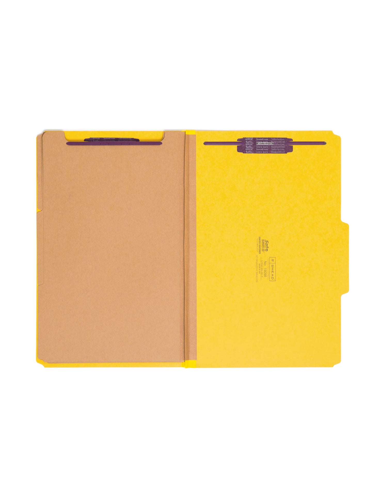 SafeSHIELD® Pressboard Classification File Folders, 3 Dividers, 3 inch Expansion, 2/5-Cut Tab, Yellow Color, Legal Size, Set of 0, 30086486190986