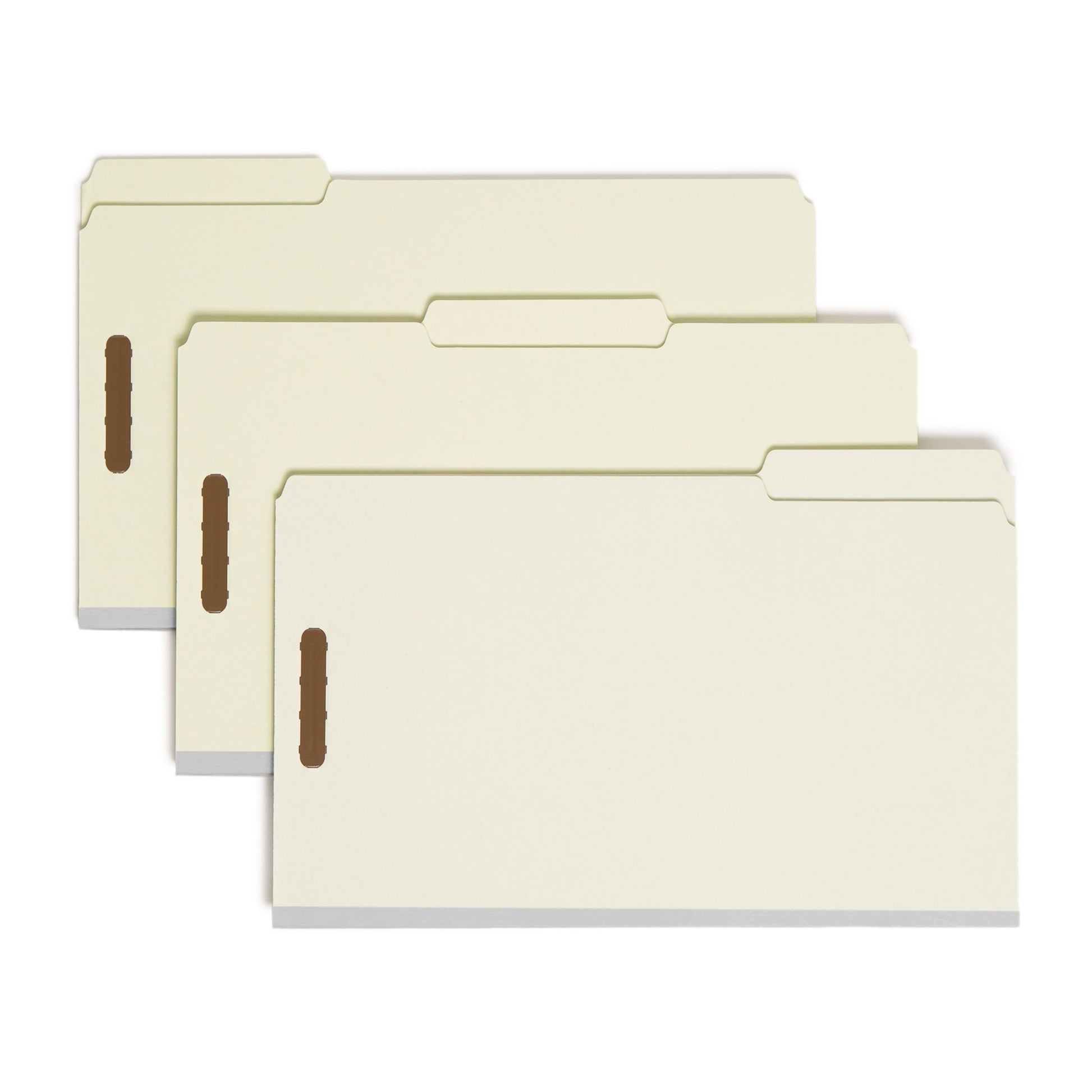 Pressboard Fastener File Folders, 1 inch Expansion, Gray/Green Color, Legal Size, Set of 25, 086486200035