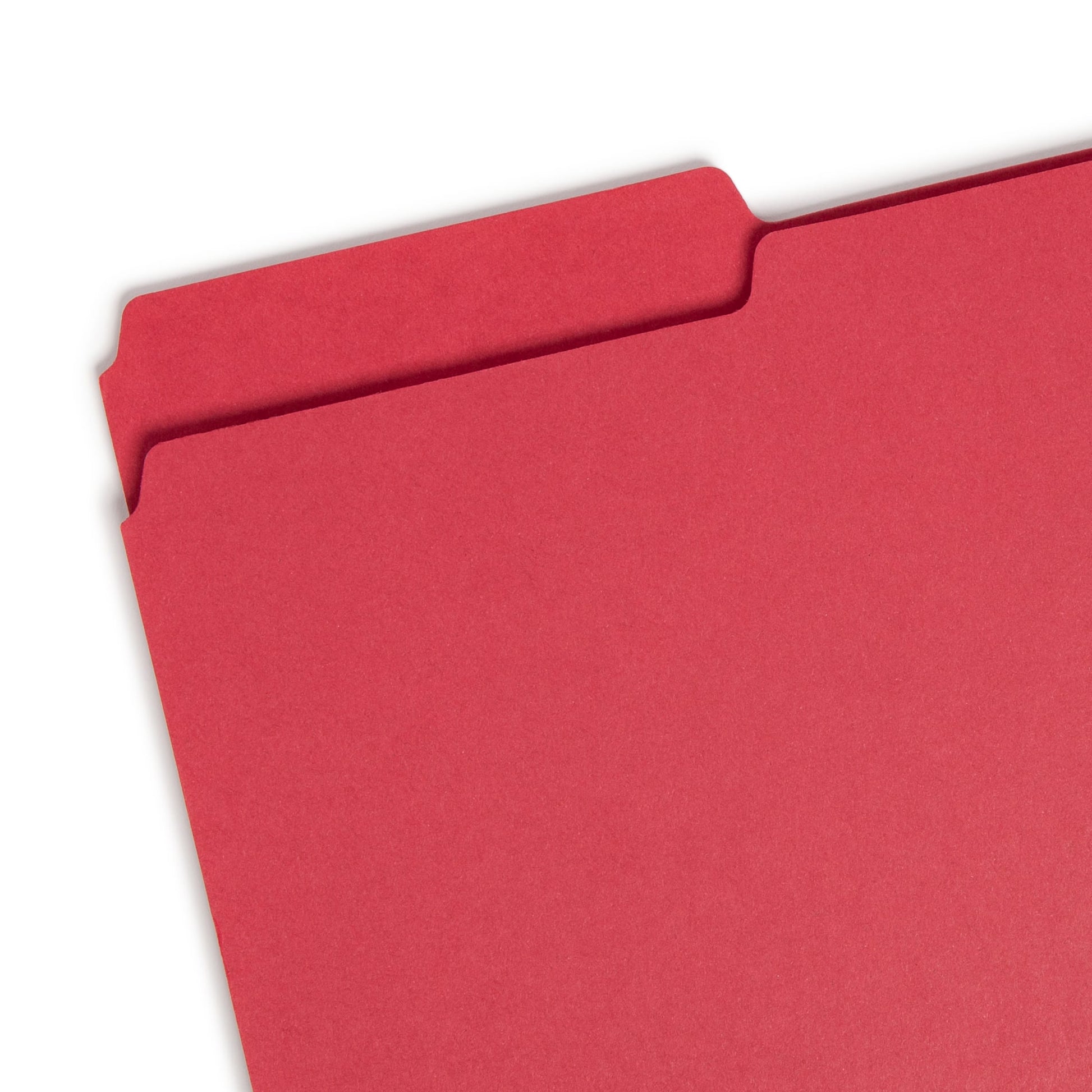 Pressboard File Folder, 1 inch Expansion, 1/3-Cut Tab, Bright Red Color, Legal Size, Set of 25, 086486225380