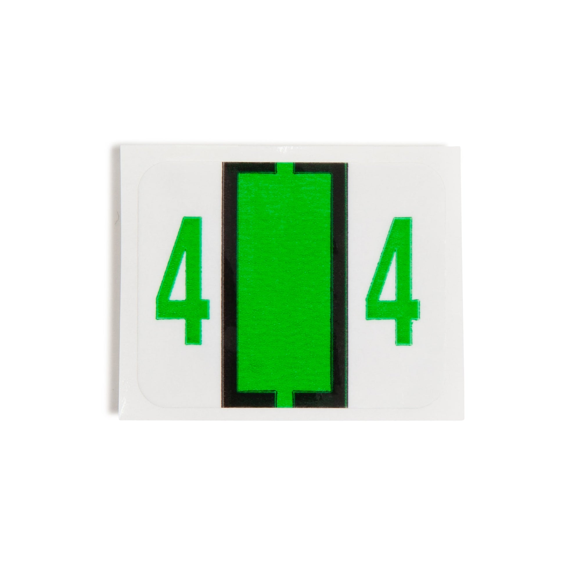 BCCRN Bar Style Color-Coded Numeric Labels, 0-9 Rolls, Light Green Color, 1-1/4" X 1" Size, Set of 50, 086486673747