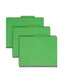 Classification File Folders, 2 Dividers, 2 inch Expansion, Green Color, Letter Size, Set of 10, 30086486140028