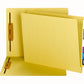 100% Recycled Shelf-Master® Reinforced End Tab Fastener File Folders, Straight-Cut Tab, Yellow Color, Letter Size, Set of 50, 086486341738
