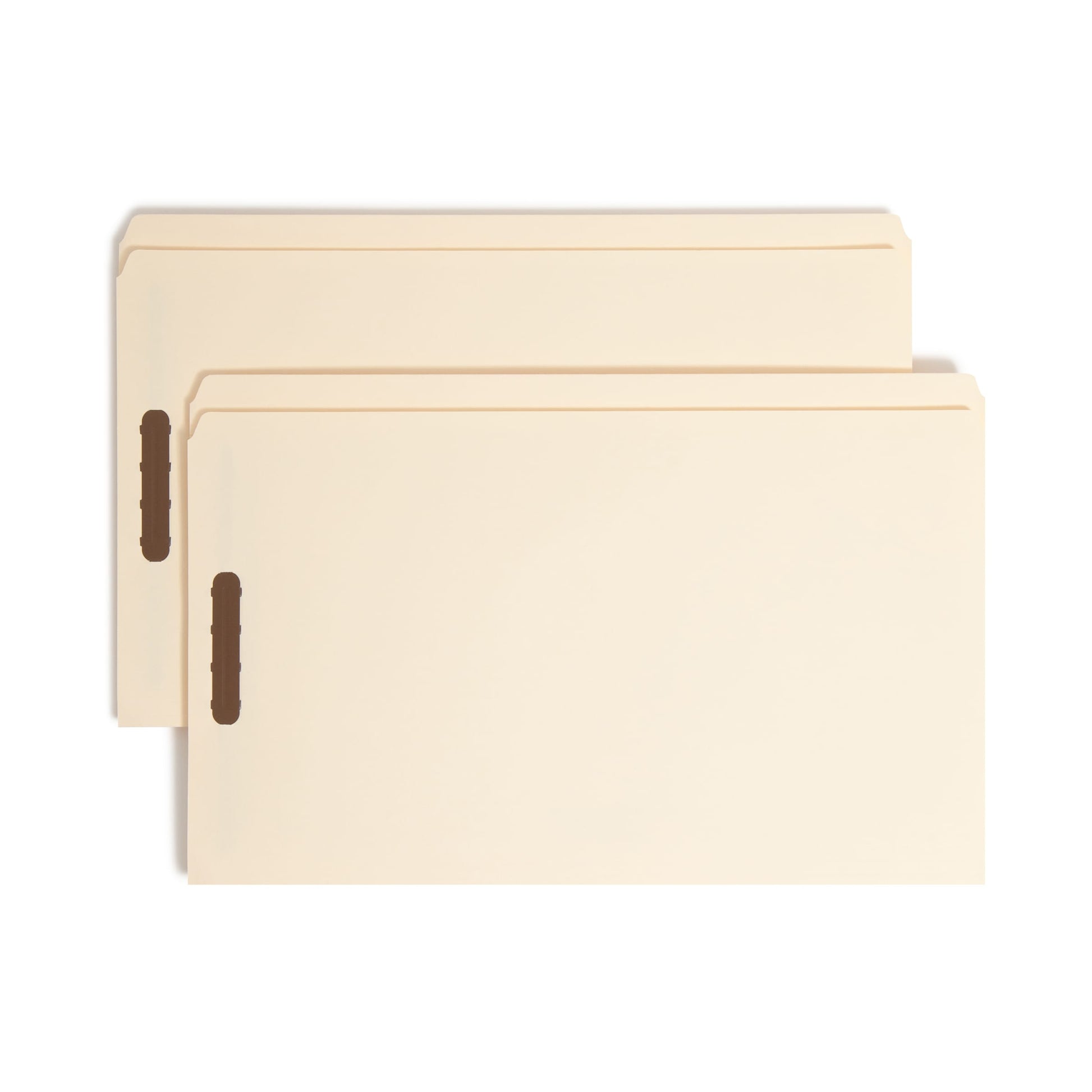 Reinforced Tab Fastener File Folders, Straight-Cut Tab, 2 Fasteners, Manila Color, Legal Size, Set of 50, 086486195133