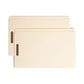 Reinforced Tab Fastener File Folders, Straight-Cut Tab, 2 Fasteners, Manila Color, Legal Size, Set of 50, 086486195133