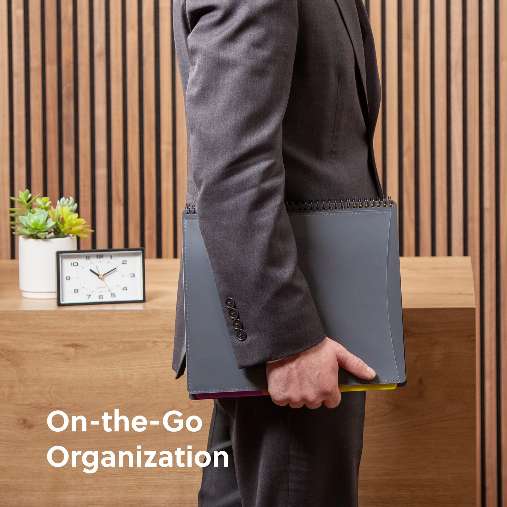 Poly Project Organizers, 12 Pockets, 1/3-Cut Tab, Gray Color, Letter Size, Set of 1, 086486892070